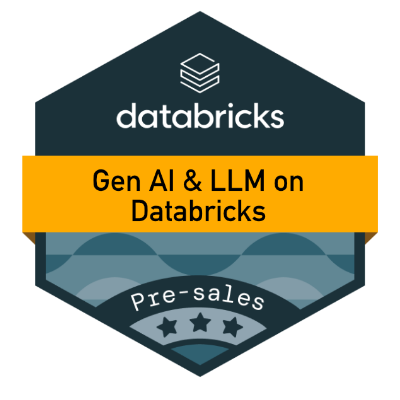 Databricks Gen AI & LLM on Databricks badge