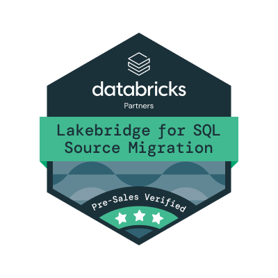 Databricks Lakebridge for SQL Source Migration (Verified) badge