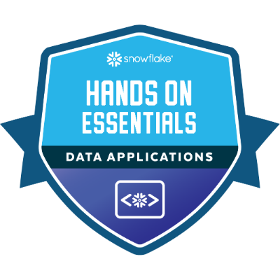 Snowflake — Hands-On Essentials: Data Application Builders Workshop badge